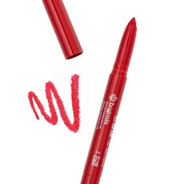 ПОМАДА-ОЛІВЕЦЬ ДЛЯ ГУБ ВОДОСТІЙКА BOGENIA VELVET WATERPROOF MATTE, 012 FRISKY RED_https://pinklab.com.ua