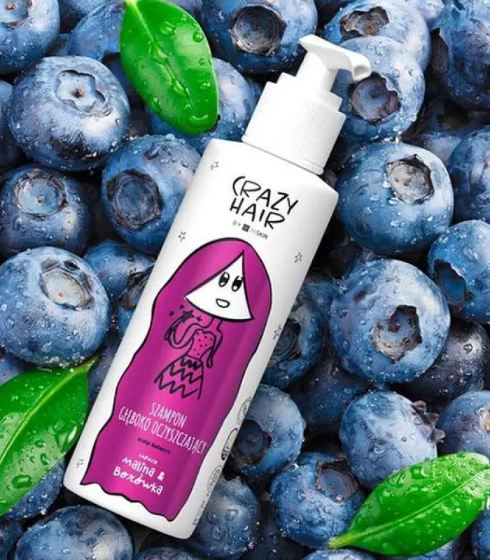 Глибоко очищувальний шампунь HiSkin Crazy Hair Малина і чорниця, 300 мл_https://pinklab.com.ua