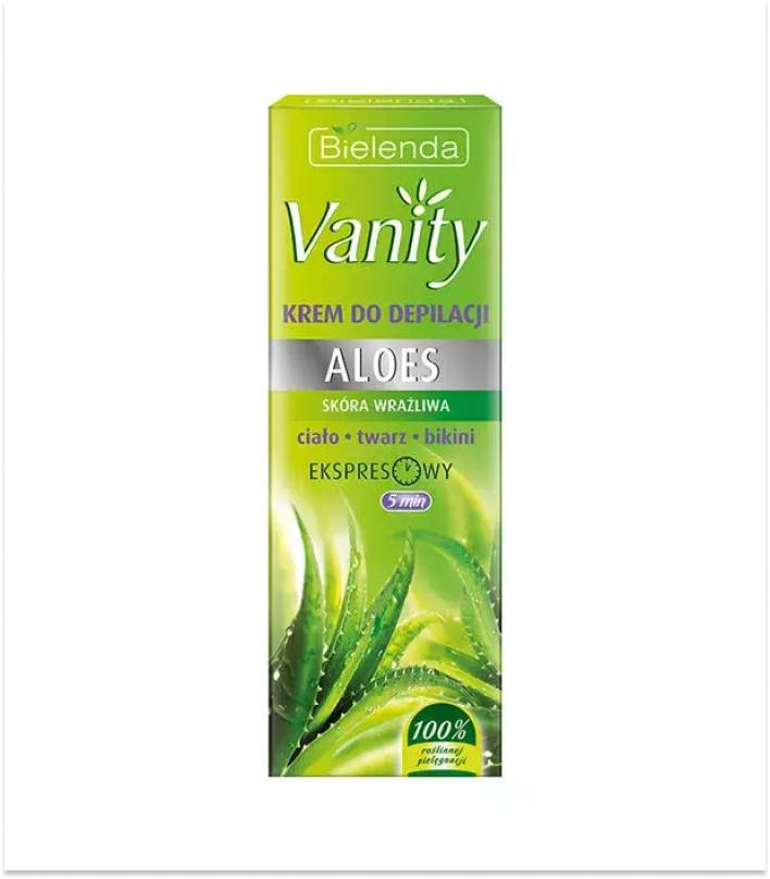 Крем для депіляції тіла обличчя та бікіні Bielenda Vanity Aloes