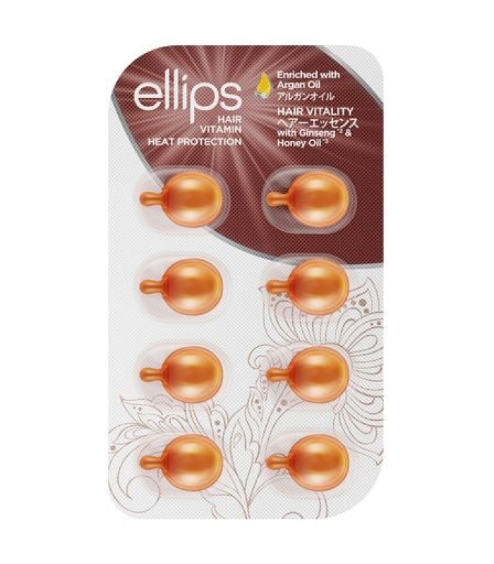 Вітаміни для волосся Ellips Hair Vitamin Hair Vitality With Ginseng & Honey Oil Здоров'я волосся, з женьшенем та медом, 8*1 мл _https://pinklab.com.ua