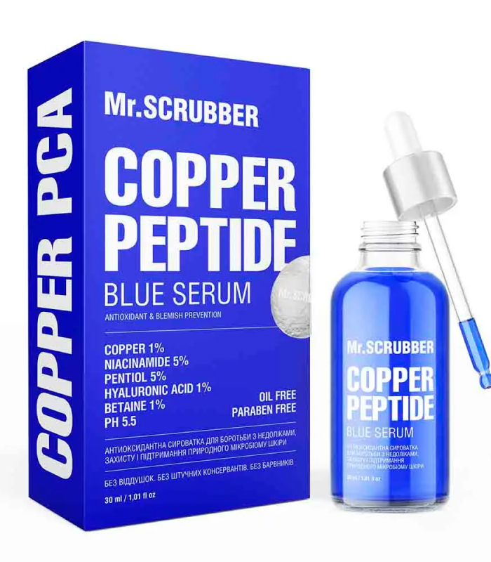 Антиоксидантна сироватка для шкіри Mr.SCRUBBER Copper Peptide Blue Serum