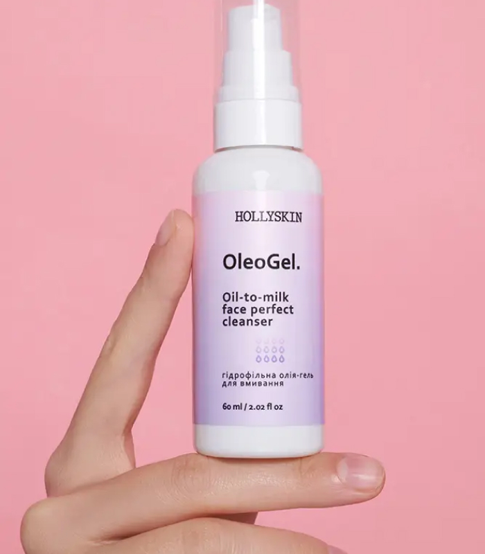 Гідрофільна олія-гель для вмивання HOLLYSKIN OleoGel_https://pinklab.com.ua/
