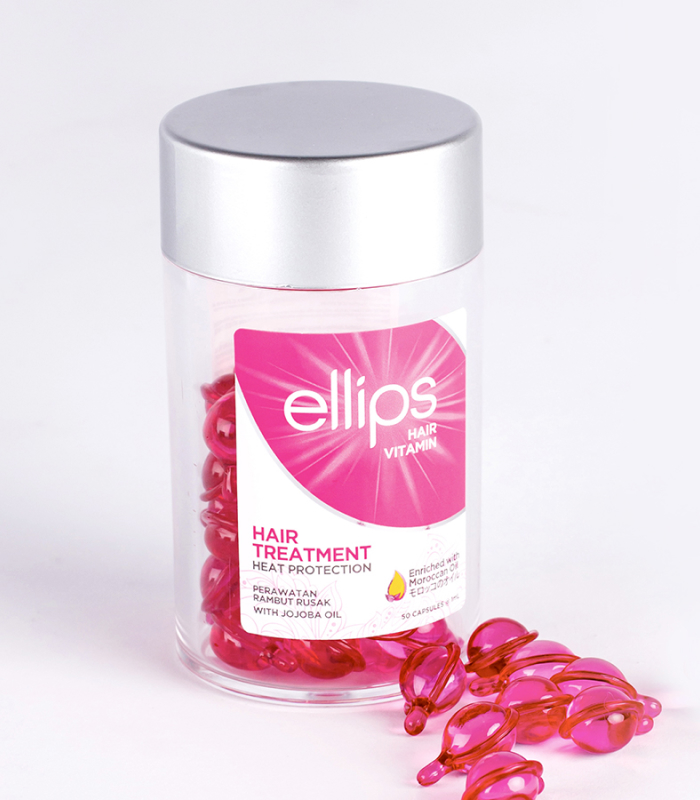 Вітаміни для волосся Ellips Hair Vitamin Treatment Терапія з олією жожоба, 50×1 мл