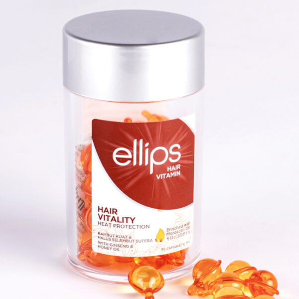 Витамины для волос Ellips Hair Vitamin Hair Vitality With Ginseng & Honey Oil Здоровье волос, с женьшенем и медом, 50*1 мл_https://pinklab.com.ua