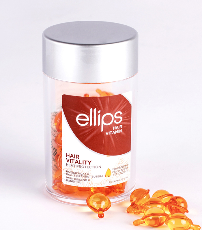 Витамины для волос Ellips Hair Vitamin Hair Vitality With Ginseng & Honey Oil Здоровье волос, с женьшенем и медом, 50*1 мл_https://pinklab.com.ua