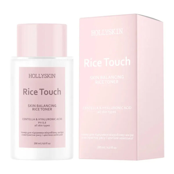 Тонер для підтримки мікробіому шкіри з екстрактом центели азійської і рисом Rice Touch HOLLYSKINhttps://pinklab.com.ua/