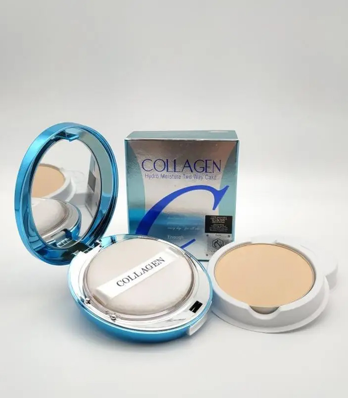 Зволожувальна колагенова пудра для обличчя Enough Collagen SPF 25 PA++ тон 13, зі змінним блоком_https://pinklab.com.ua