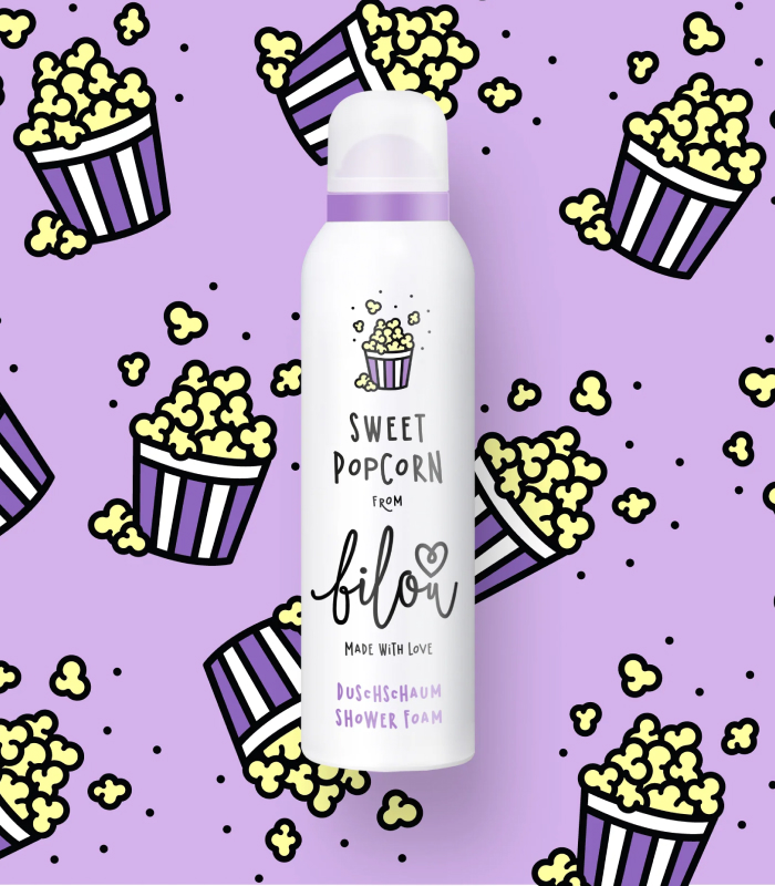 Пінка для душу Bilou Sweet Popcorn, попкорн_https://pinklab.com.ua
