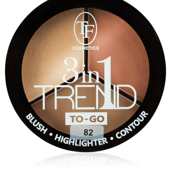 TF Trend To-Go Face Contouring Palette 3 In 1 - Палетка для контурування обличчя_https://pinklab.com.ua