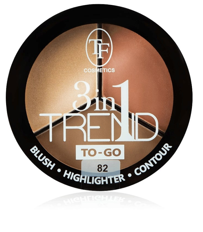 TF Trend To-Go Face Contouring Palette 3 In 1 - Палетка для контурування обличчя_https://pinklab.com.ua