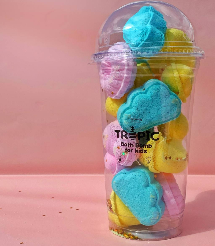 Бомбочки для ванни набір для дітей Tropic в стакані 400 г_https://pinklab.com.ua