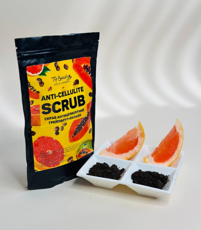Антицелюлітний скраб Top Beauty Anti-Cellulite Scrub Грейпфрут - Папайа, 200 g_https://pinklab.com.ua
