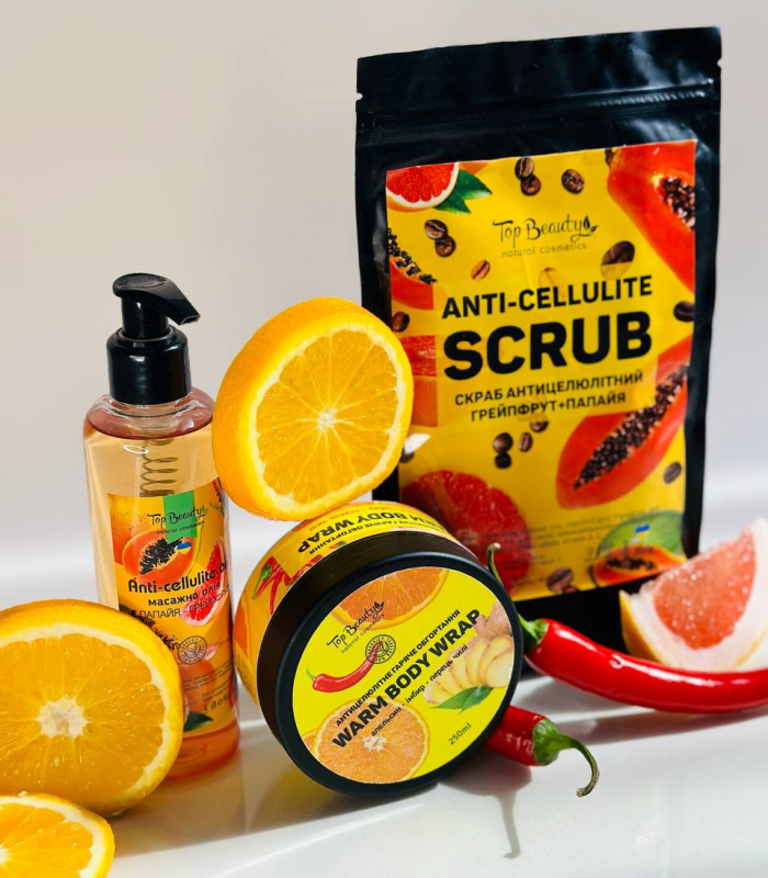 Антицелюлітний набір "Гаряче обгортання" Top Beauty _https://pinklab.com.ua