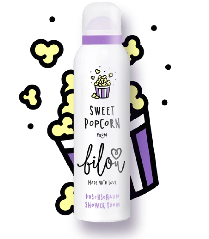 Пінка для душу Bilou Sweet Popcorn, попкорн_https://pinklab.com.ua