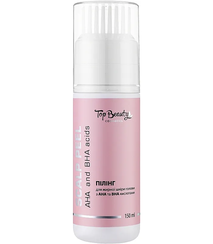 Пілінг для жирної шкіри голови з АНА та ВНА кислотами Top Beauty+термозахист_https://pinklab.com.ua