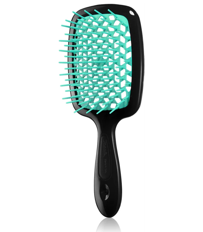 Щітка для волосся Janeke Superbrush (чорна з зеленим)_https://pinklab.com.ua