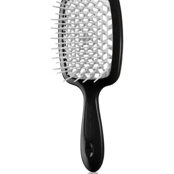 Щітка для волосся Janeke Superbrush (чорна з білим)_https://pinklab.com.ua