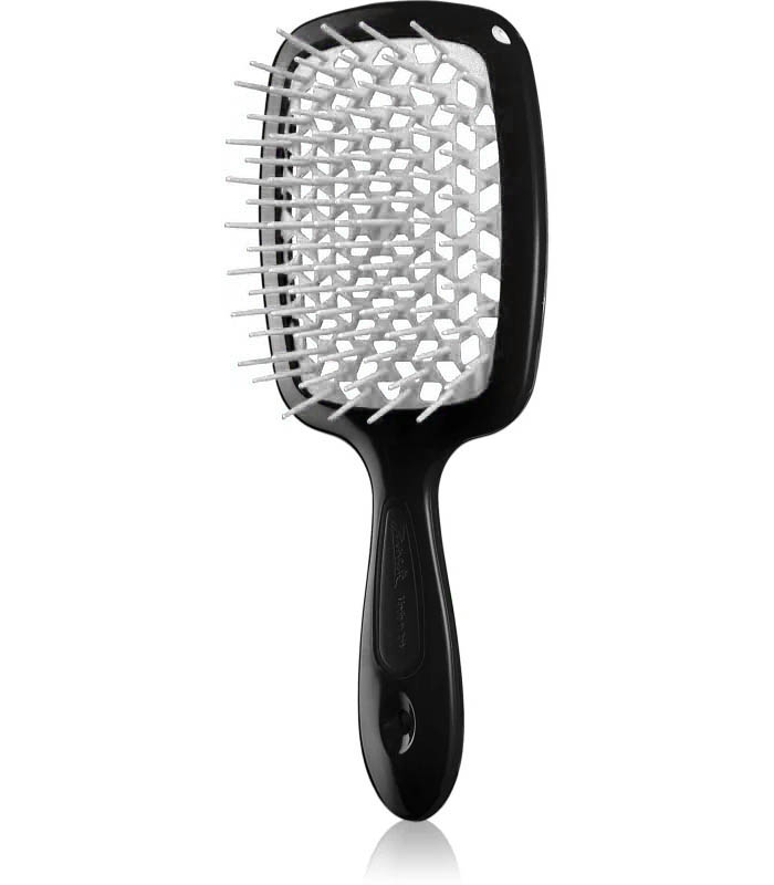 Щітка для волосся Janeke Superbrush (чорна з білим)_https://pinklab.com.ua
