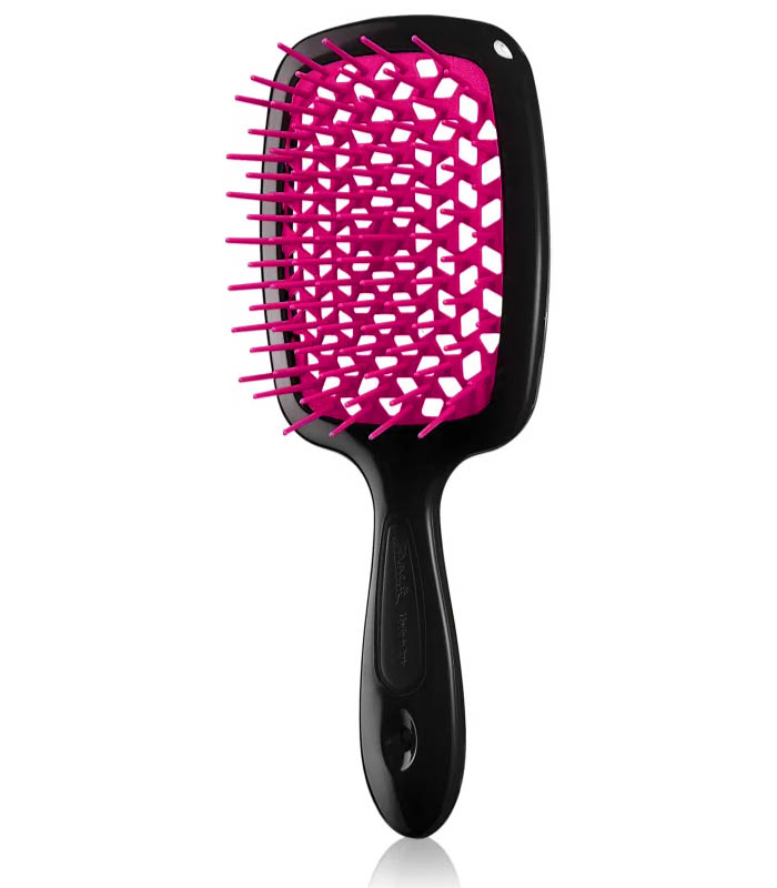 Щітка для волосся Janeke Superbrush (чорна з рожевим)_https://pinklab.com.ua