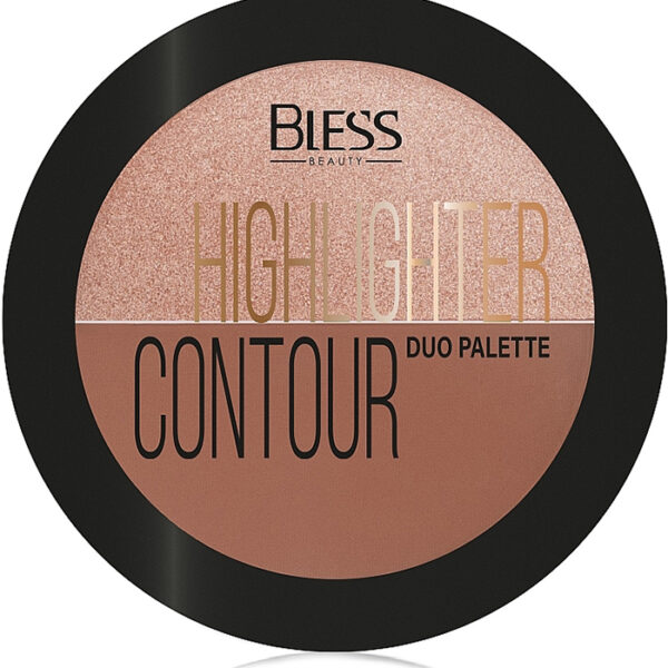 Палетка Bless Beauty DUO PALETTE HIGHLIGHTER CONTOUR_https://pinklab.com.ua