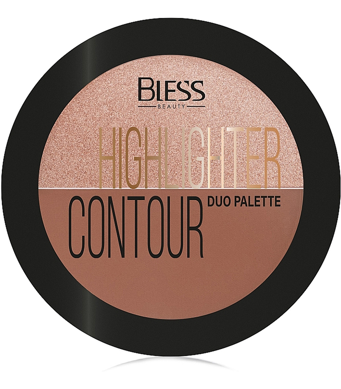 Палетка Bless Beauty DUO PALETTE HIGHLIGHTER CONTOUR_https://pinklab.com.ua