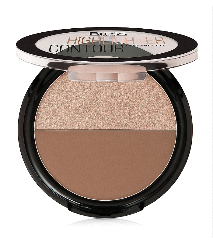 Палетка Bless Beauty DUO PALETTE HIGHLIGHTER CONTOUR_https://pinklab.com.ua