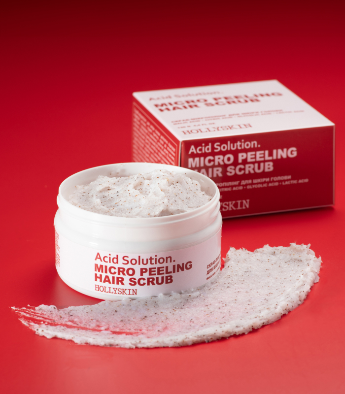 Скраб для шкіри голови і волосся HOLLYSKIN Acid Solution._https://pinklab.com.ua
