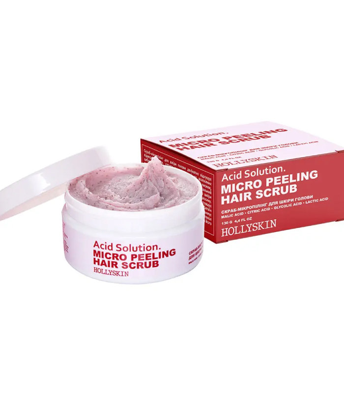Скраб для шкіри голови і волосся HOLLYSKIN Acid Solution._https://pinklab.com.ua