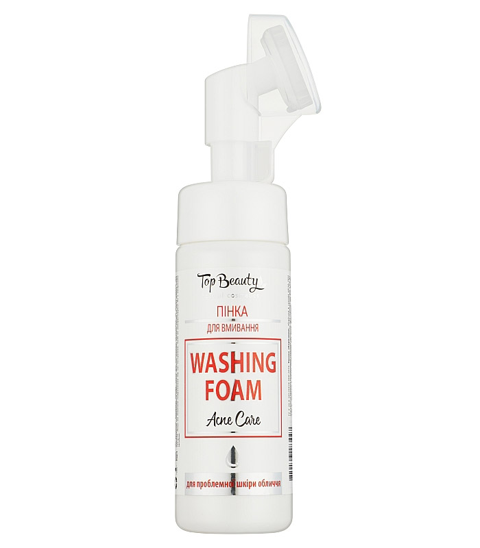 pinklab_пінклаб_Top Beauty Пінка для вмивання для проблемної шкіри обличчя із щіточкою 150 мл