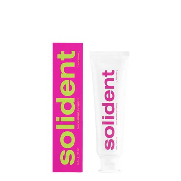 pinklab_пінклаб_Щоденна відбілювальна зубна паста Solident Original mint / ананас-м'ята, 90 g_зубная паста_Відбілювальна зубна паста Solident персик-м'ята