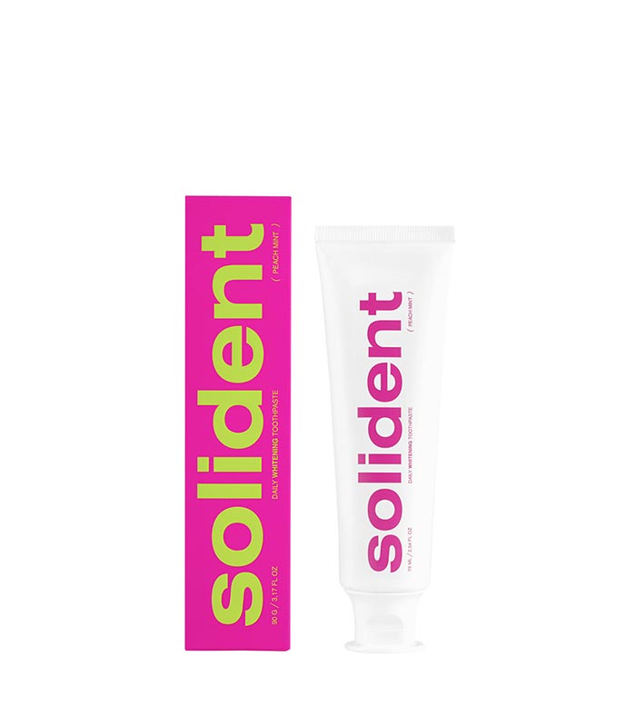 pinklab_пінклаб_Щоденна відбілювальна зубна паста Solident Original mint / ананас-м'ята, 90 g_зубная паста_Відбілювальна зубна паста Solident персик-м'ята