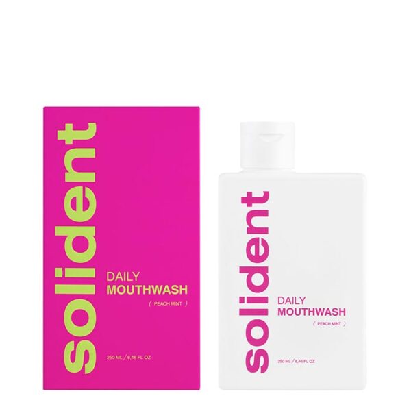 pinklab_пінклаб_Ополіскувач для ротової порожнини Solident Peach mint / персик-м'ята