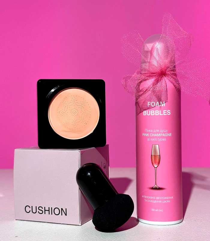 pinklab_пінклаб_Набір Кушон Moday Адаптивний + в подарунок Пінка для душу Moday