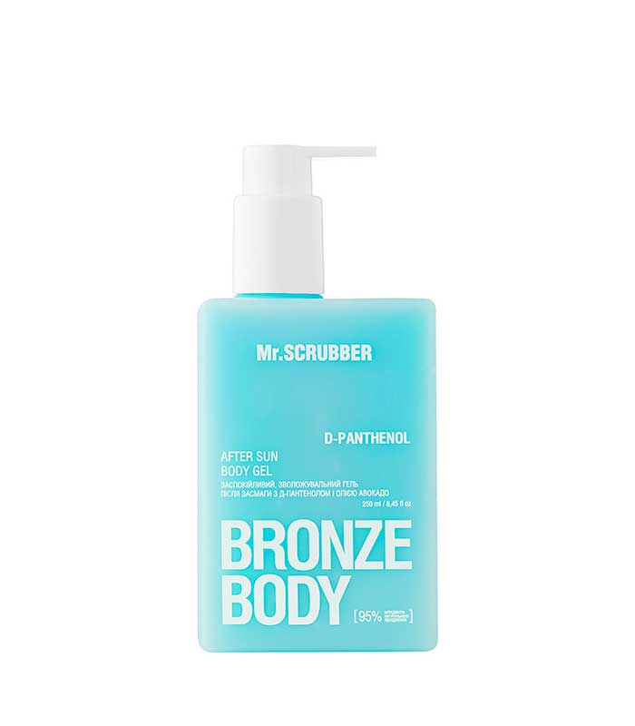 pinklab_пінклаб_Гель після засмаги з д-пантенолом і олією авокадо Bronze Body Mr.SCRUBBER