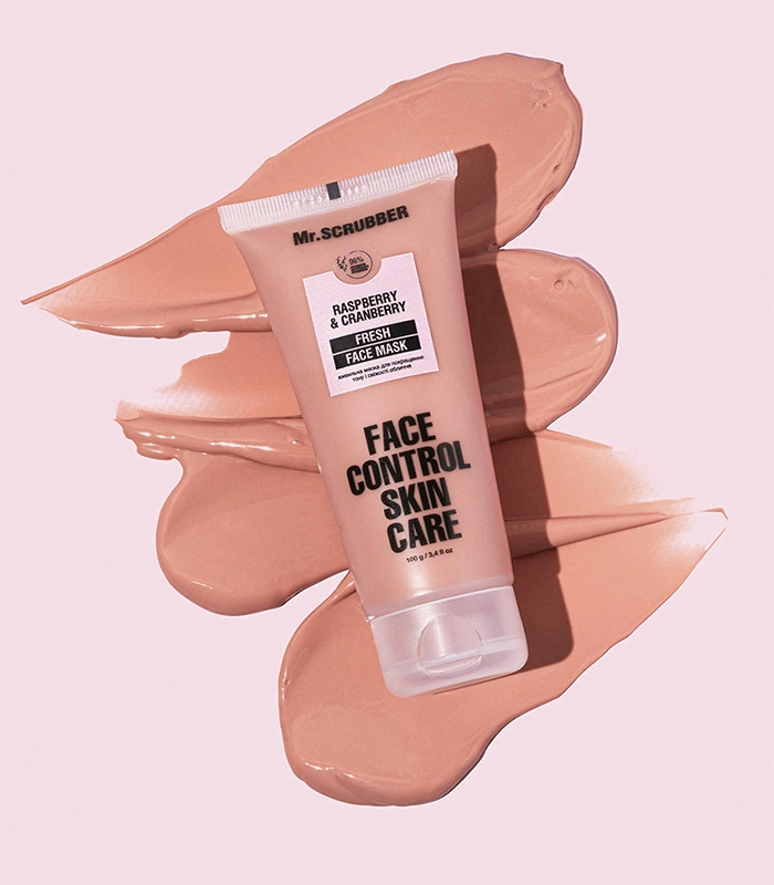 Живильна маска для обличчя Mr.Scrubber з малиною та журавлиною Face Control Fresh Raspberry & Cranberry