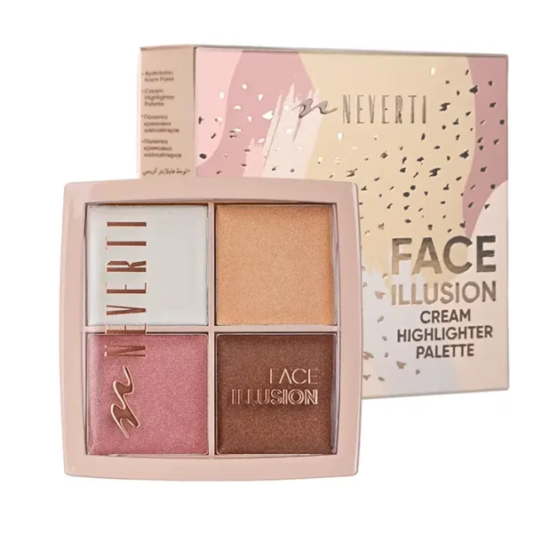 Палетка хайлайтер Illusion NEVERTI NP206