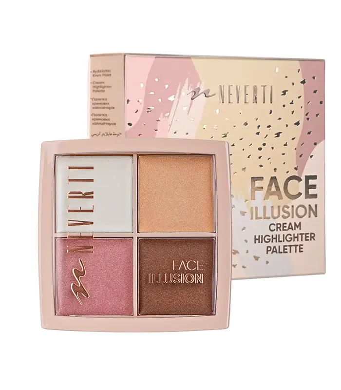 Палетка хайлайтер Illusion NEVERTI NP206