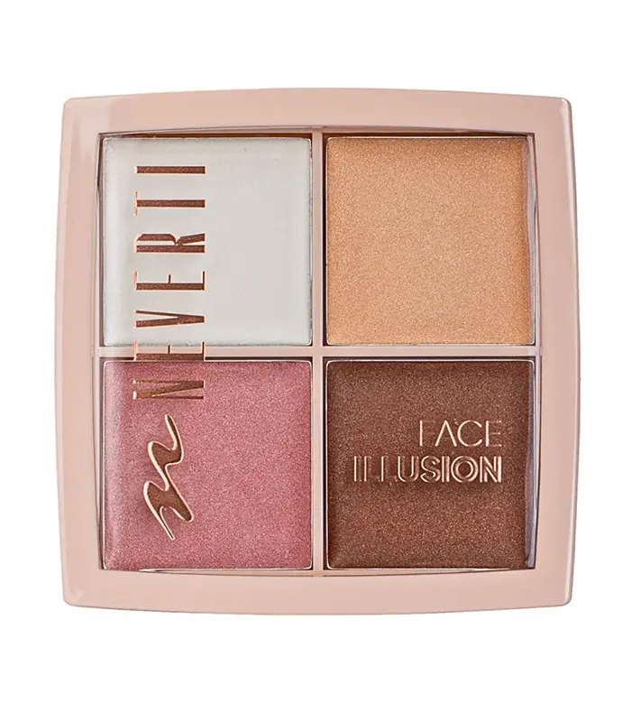 Палетка хайлайтер Illusion NEVERTI NP206